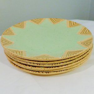 Cathy Terepocki Anthropologie Plates Mint Green